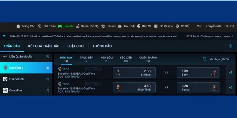 Tham gia cá cược Starcraft II siêu chất